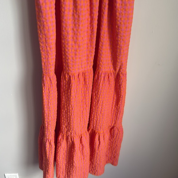 Nobody’s Child Pink & Orange Smock Maya Midi Dress - Picture 8 of 13